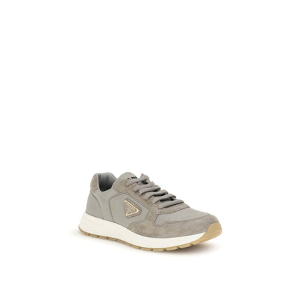 Prada Gray Recycled Polyamide Athletic Sneakers