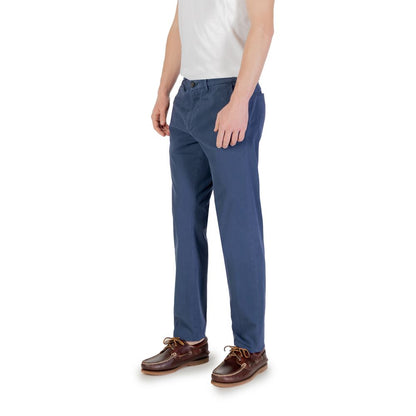 Borghese Blue Cotton Skinny Pants Borghese