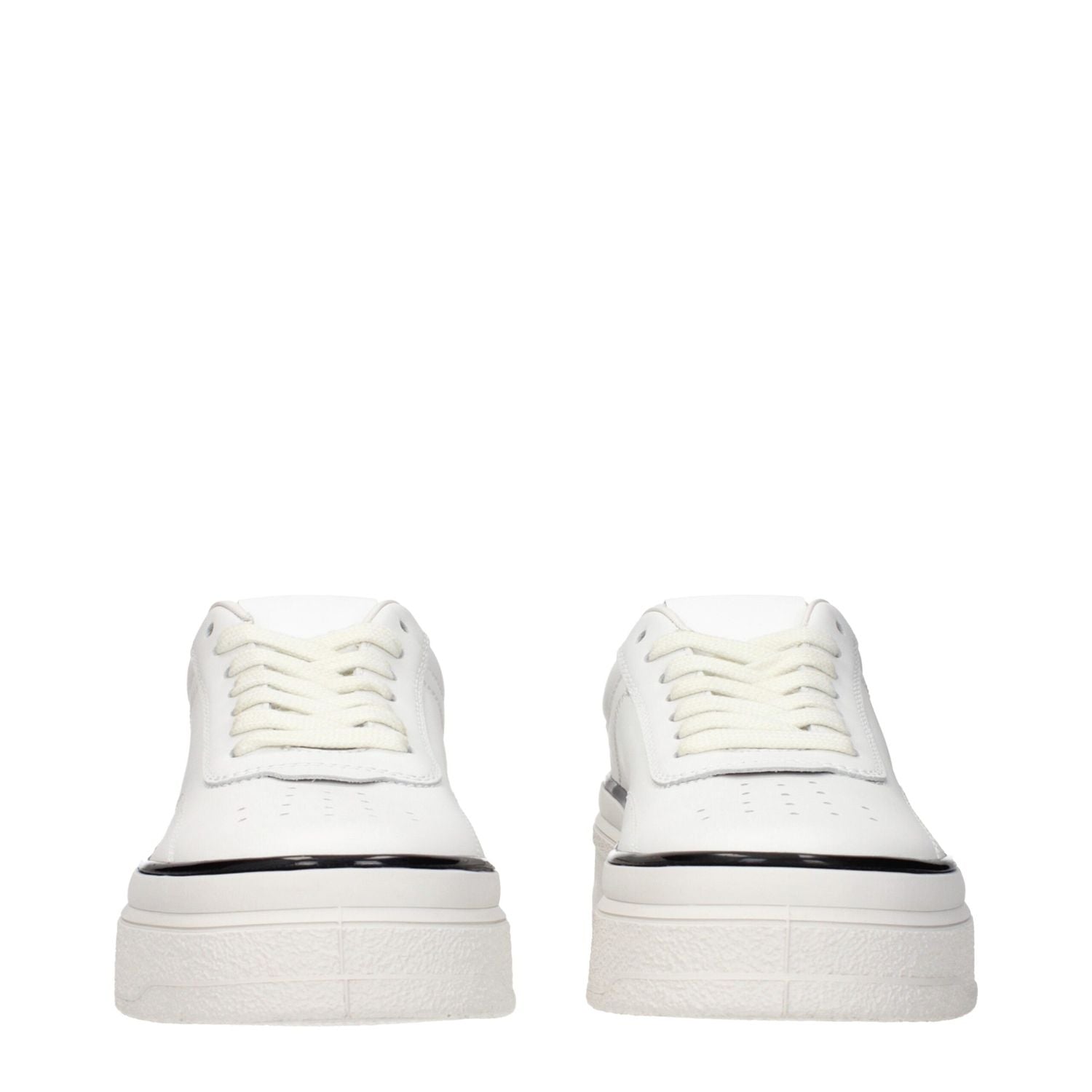 Jil Sander White Leather Platform Sneakers