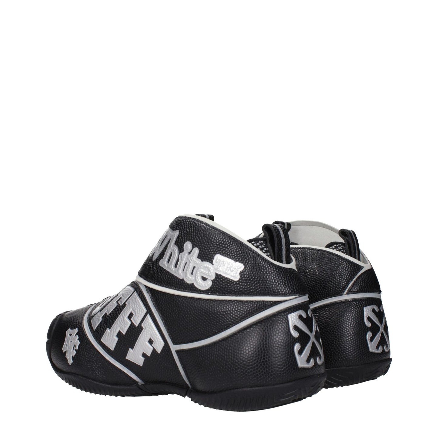 Off-White Black Leather High Top Sneakers