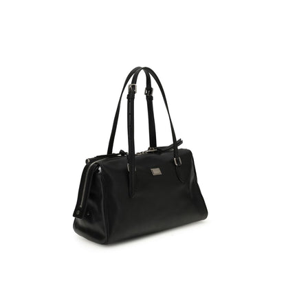Dolce & Gabbana Black Calf Leather Bos Taurus Shoulder Bag