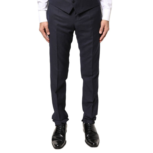 Dolce & Gabbana Gray Wool Formal Dress Men Trousers Pants