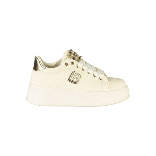 Laura Biagiotti Beige Polyurethane Women Sneaker