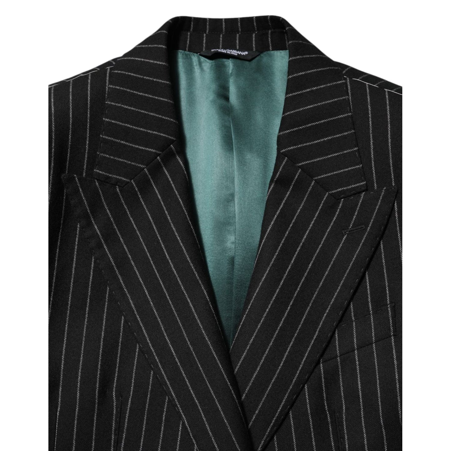 Dolce & Gabbana Black Stripes 2 Buttons Suit Jacket Blazer