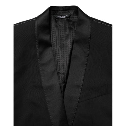 Dolce & Gabbana Black MARTINI 1 Button Suit Jacket Blazer
