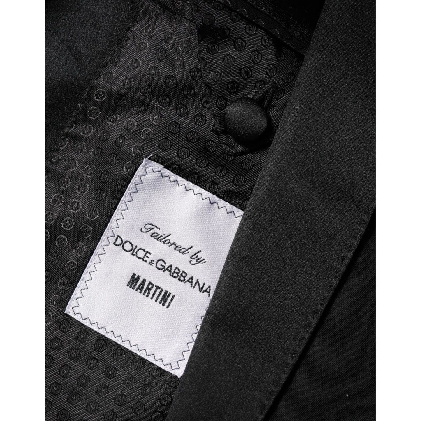 Dolce & Gabbana Black MARTINI 1 Button Suit Jacket Blazer