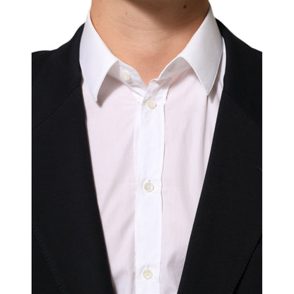 Dolce & Gabbana Black Viscose 2 Buttons Suit Jacket Blazer