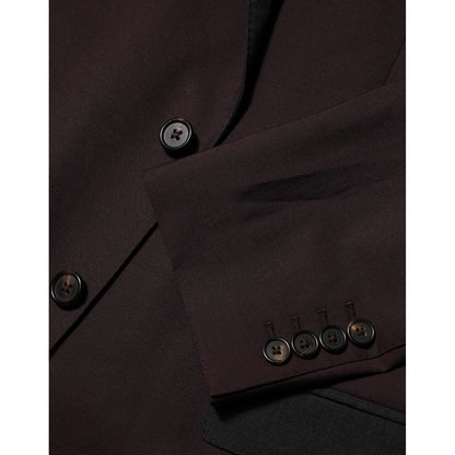 Dolce & Gabbana Maroon Wool 2 Buttons Suit Jacket Blazer