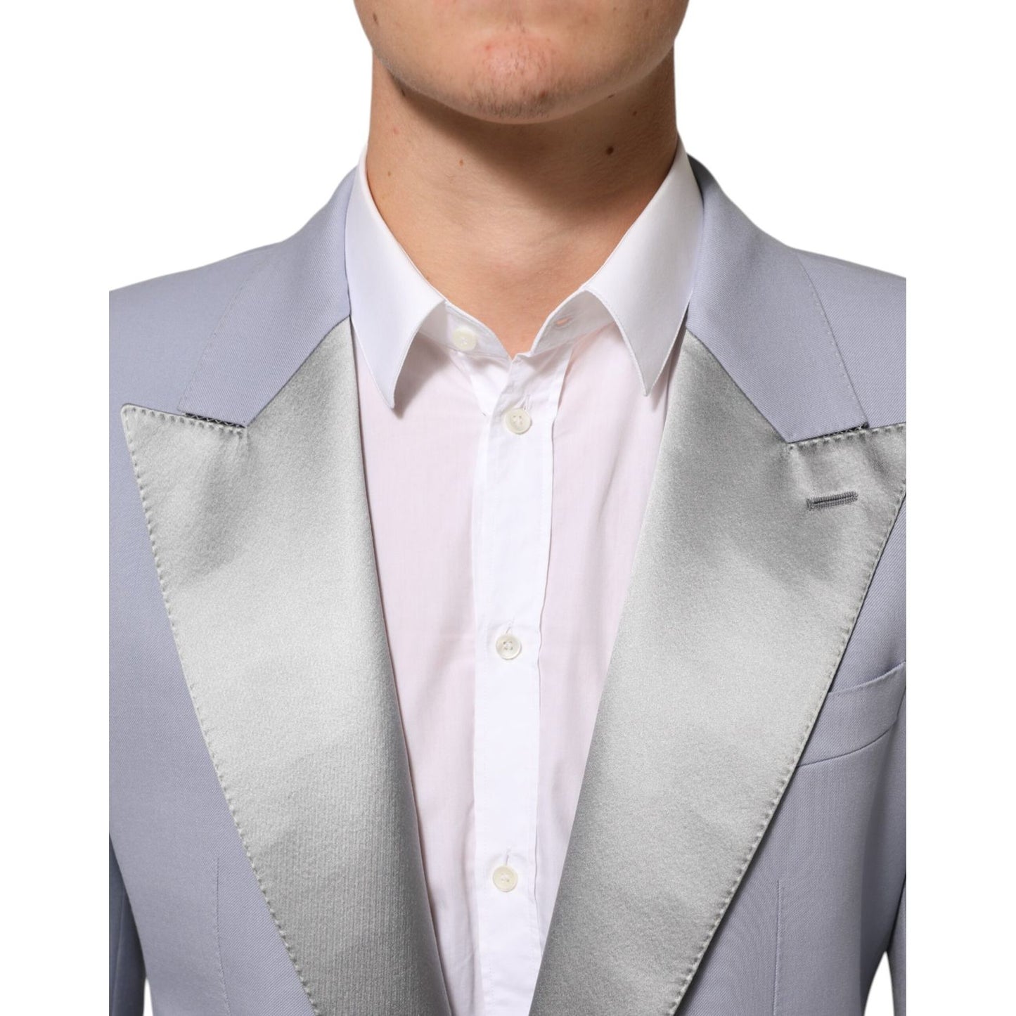 Dolce & Gabbana Gray Wool SICILIA 2 Buttons Men Suit Blazer