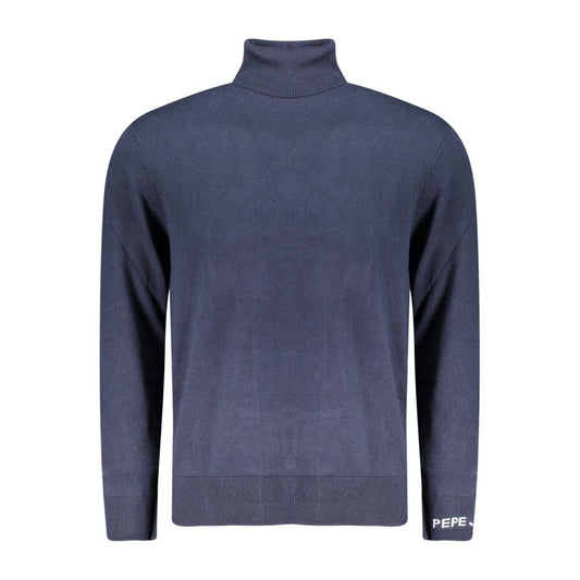 Pepe Jeans Blue Cotton Men Sweater Turtleneck