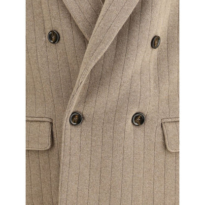 Lardini Brown Fleece Wool Jackets And Coat