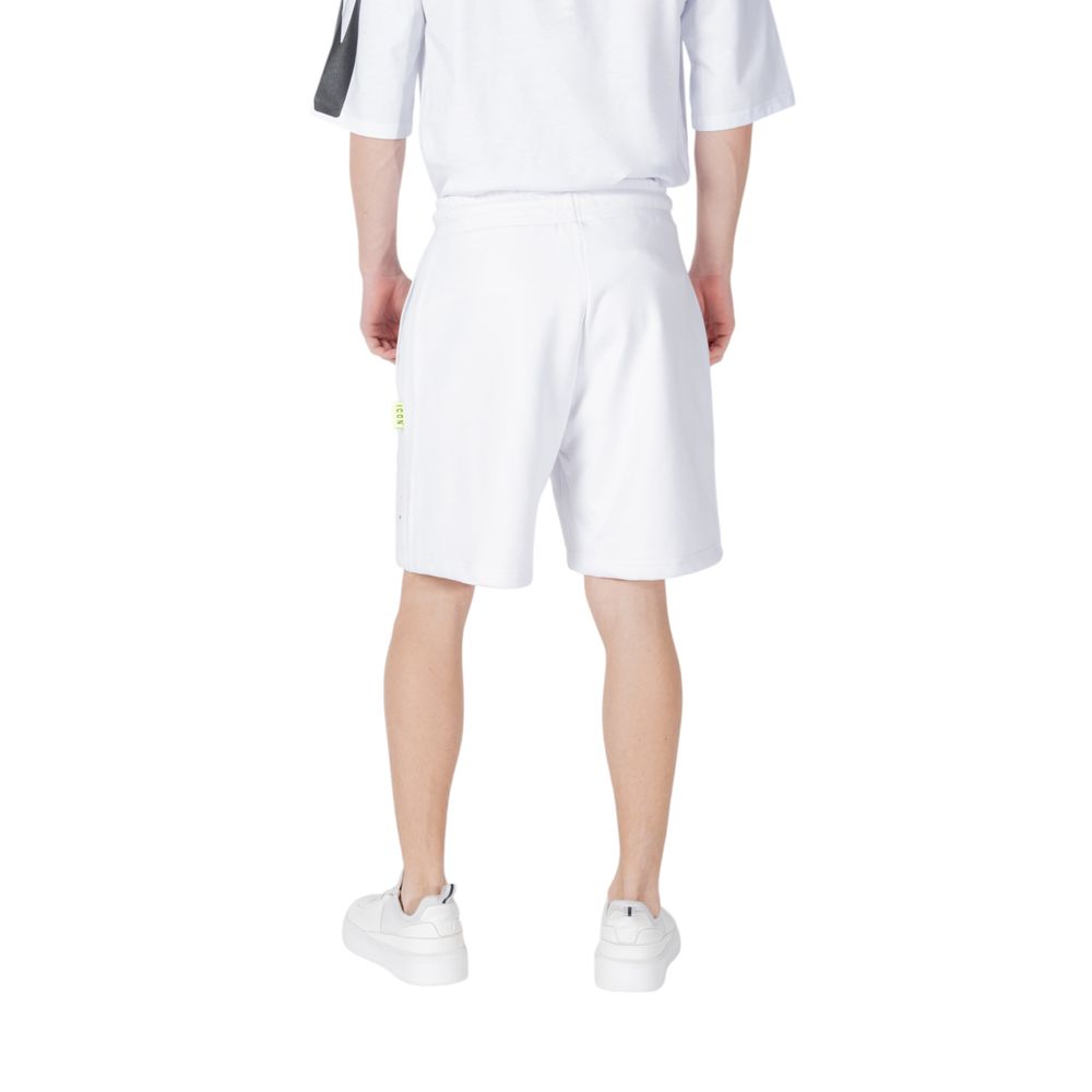 Icon White Cotton Bermuda Shorts