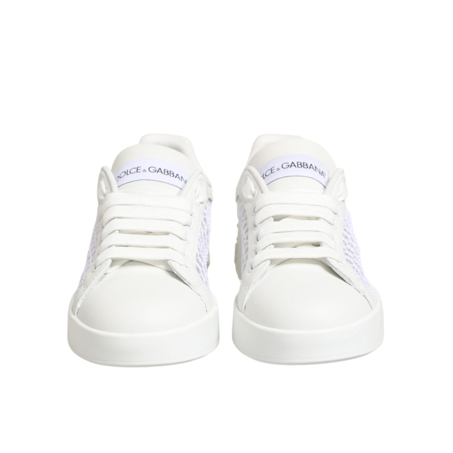 Dolce & Gabbana White Mesh Inserts Low Top Sneakers Shoes