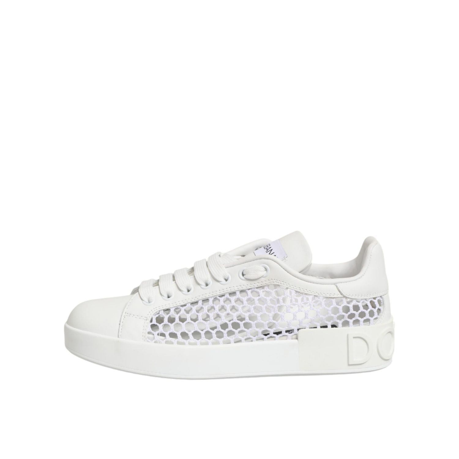 Dolce & Gabbana White Mesh Inserts Low Top Sneakers Shoes