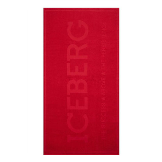 Iceberg Red Cotton Men Beach Towel