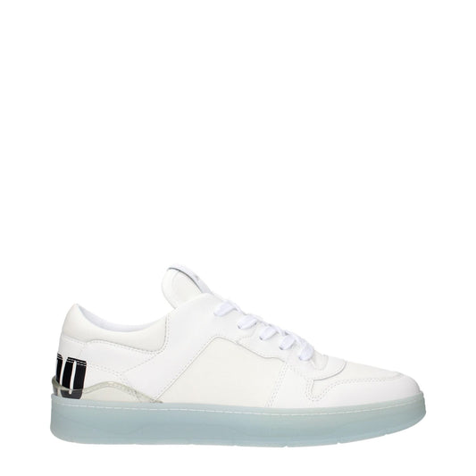 Jimmy Choo White Leather Low Top Sneakers