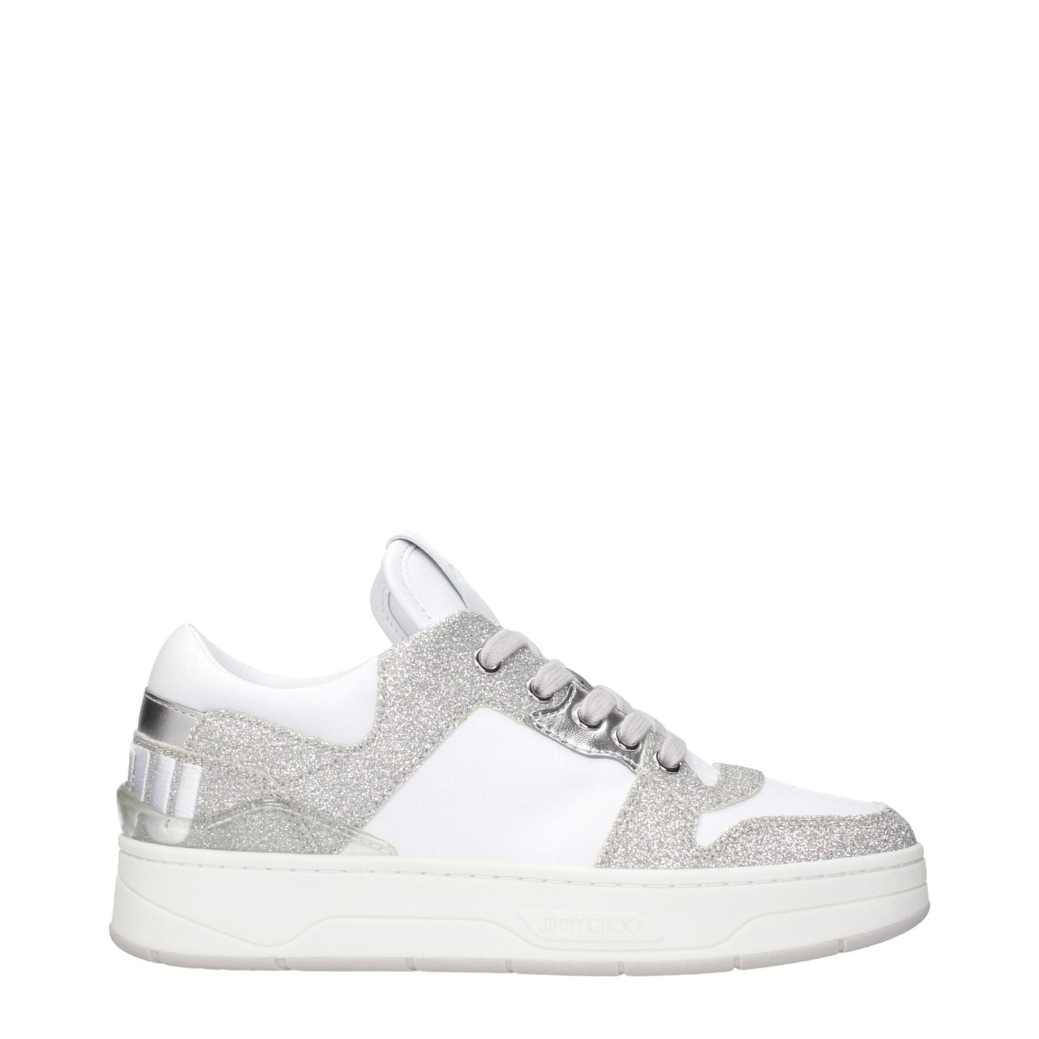 Jimmy Choo White Leather Low Top Sneakers