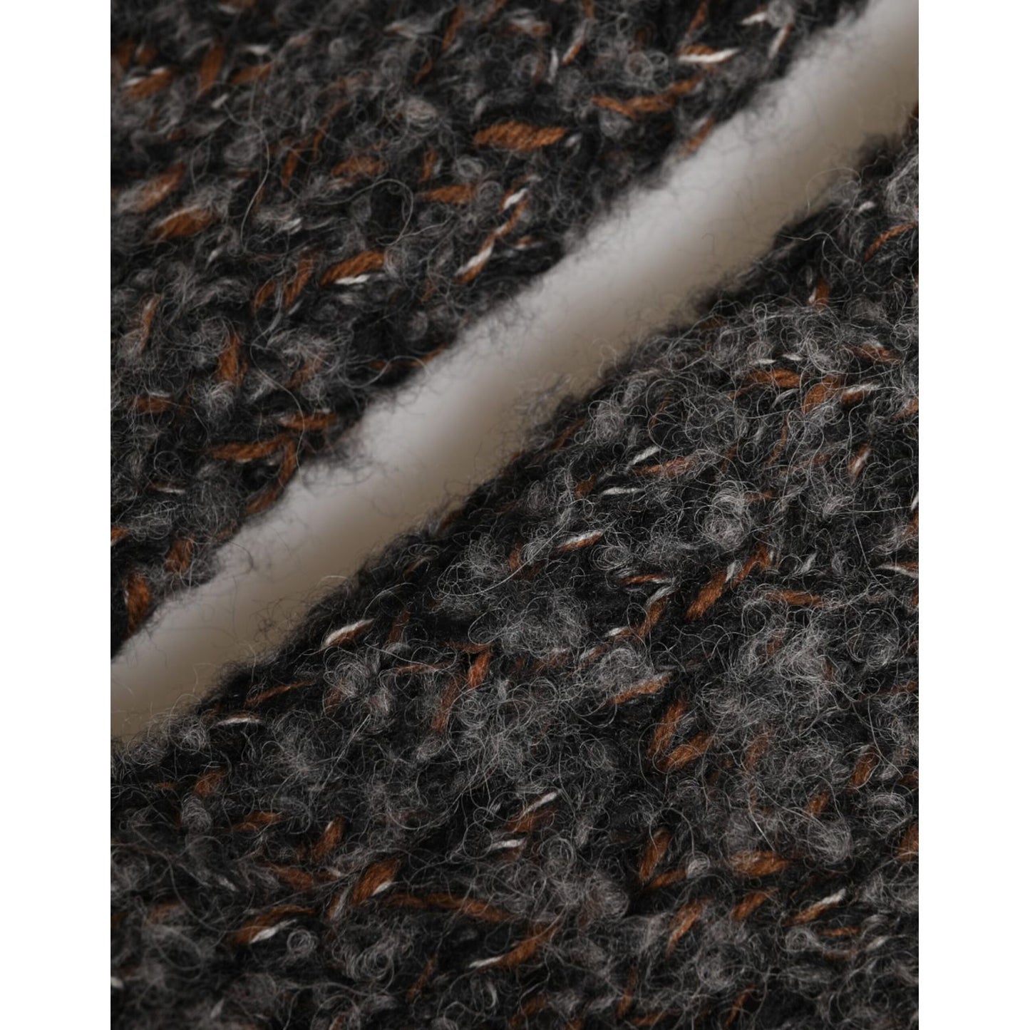 Dolce & Gabbana Gray Virgin Wool Knitted Fingerless Men Gloves