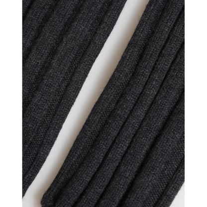 Dolce & Gabbana Black Virgin Wool Knitted Fingerless Gloves