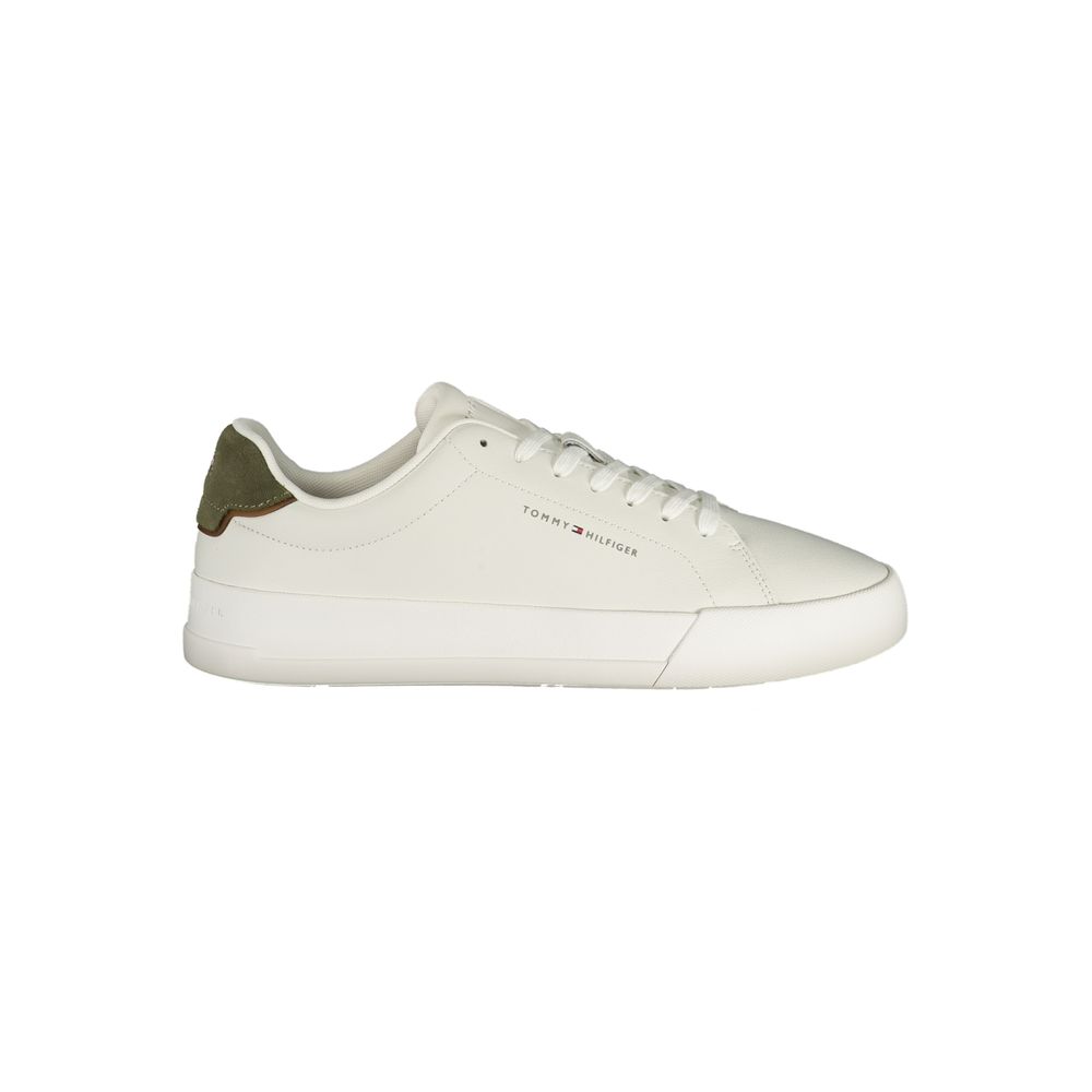 Tommy Hilfiger White Polyurethane Men Sneaker