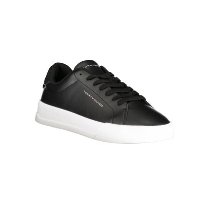 Tommy Hilfiger Black Polyurethane Men's Sneaker