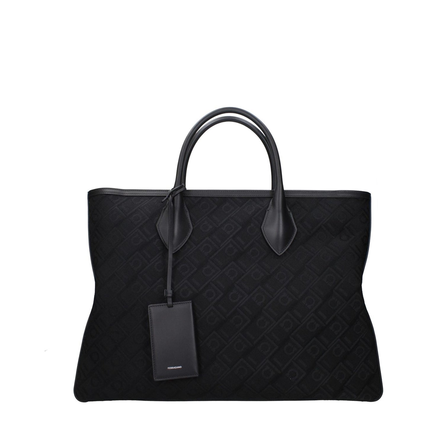 Salvatore Ferragamo Black Fabric Handbag