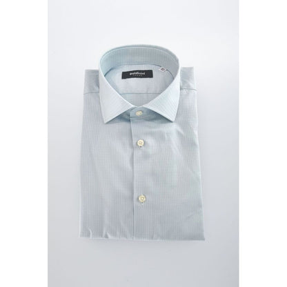 Baldinini Trend Light Blue Cotton Men Shirt