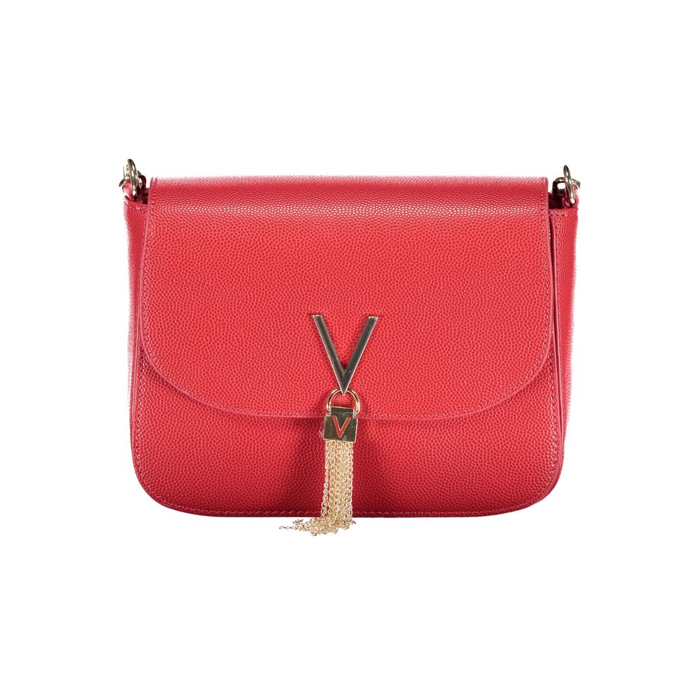 Mario Valentino Rosso Polyurethane Women's Bag With Removable Shoulder Strap