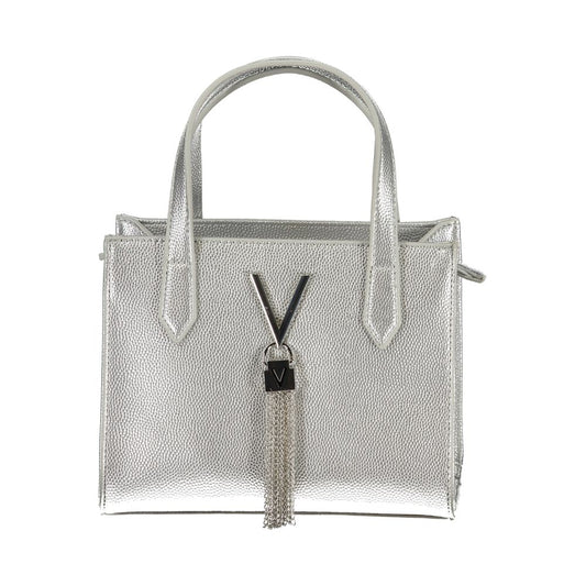 Mario Valentino Silver Polyurethane Women's Handbag