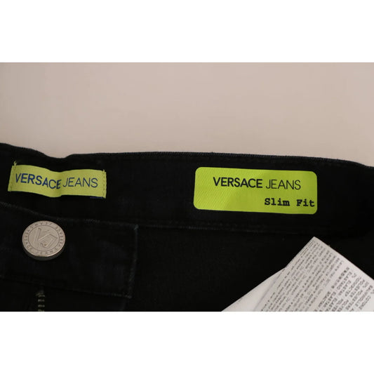 Versace Jeans Couture Dark Black Dora Slim Fit Denim Pants