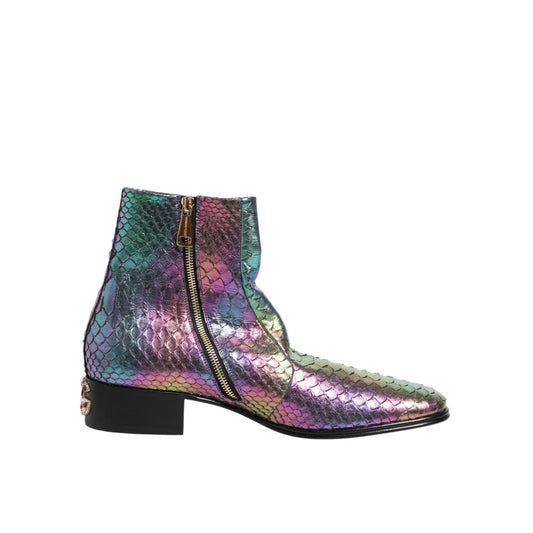 Dolce & Gabbana Multicolor Chelsea Short Ankle Boots Shoes