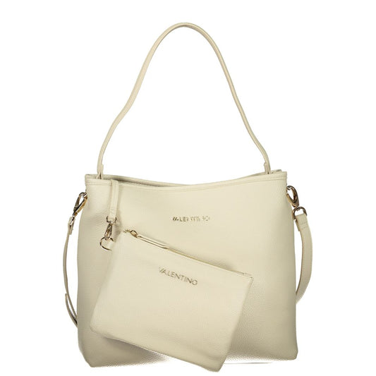 Mario Valentino Beige Polyurethane Women Shoulder Bag