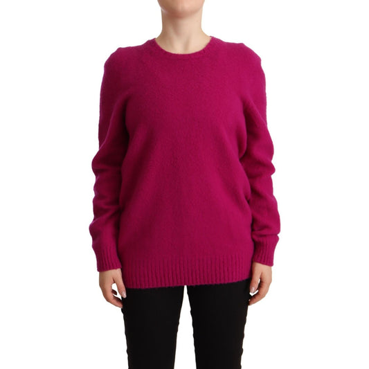 Drumohr Dark Pink Long Sleeves Round Neck Pullover Sweater