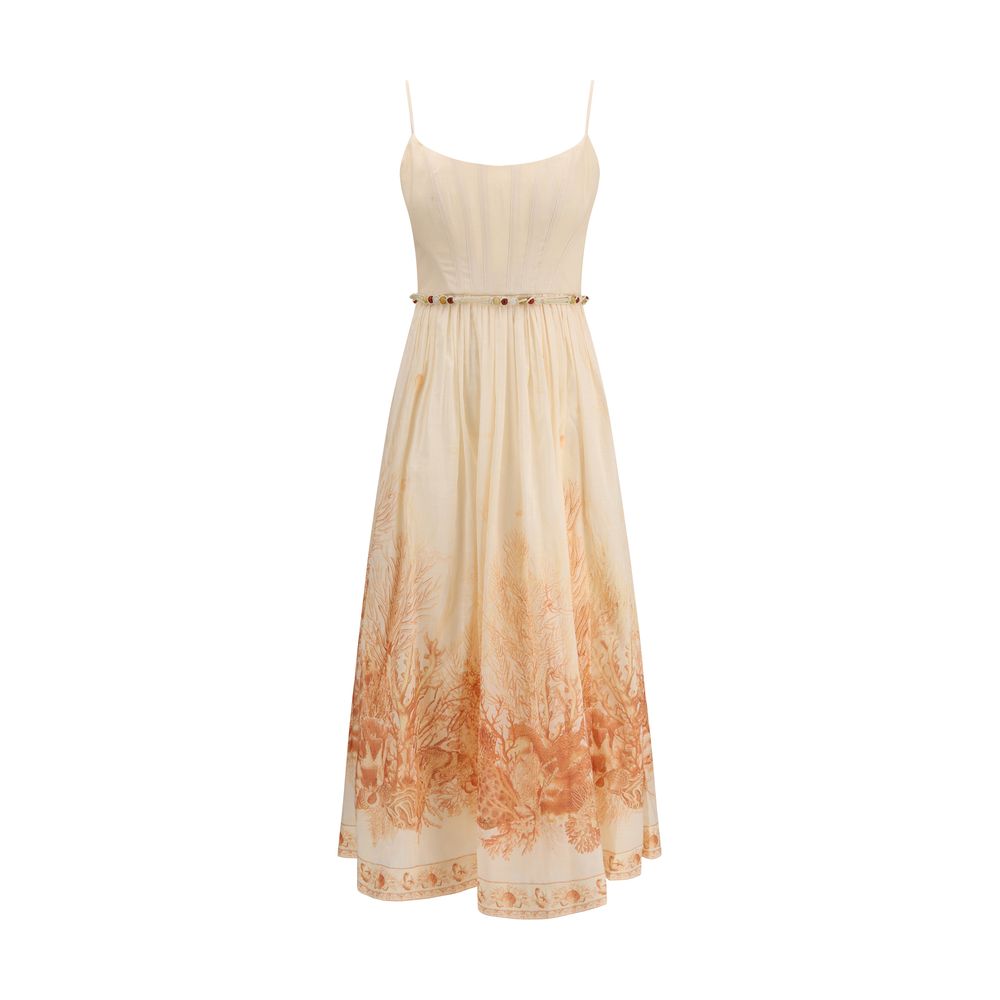 Zimmermann Multicolor Cotton Long Dress 1,1728,2,72470364320,Clothing,Dresses - Clothing,Long - Dresses - Clothing,Multicolor,New with tags,Women,Zimmermann