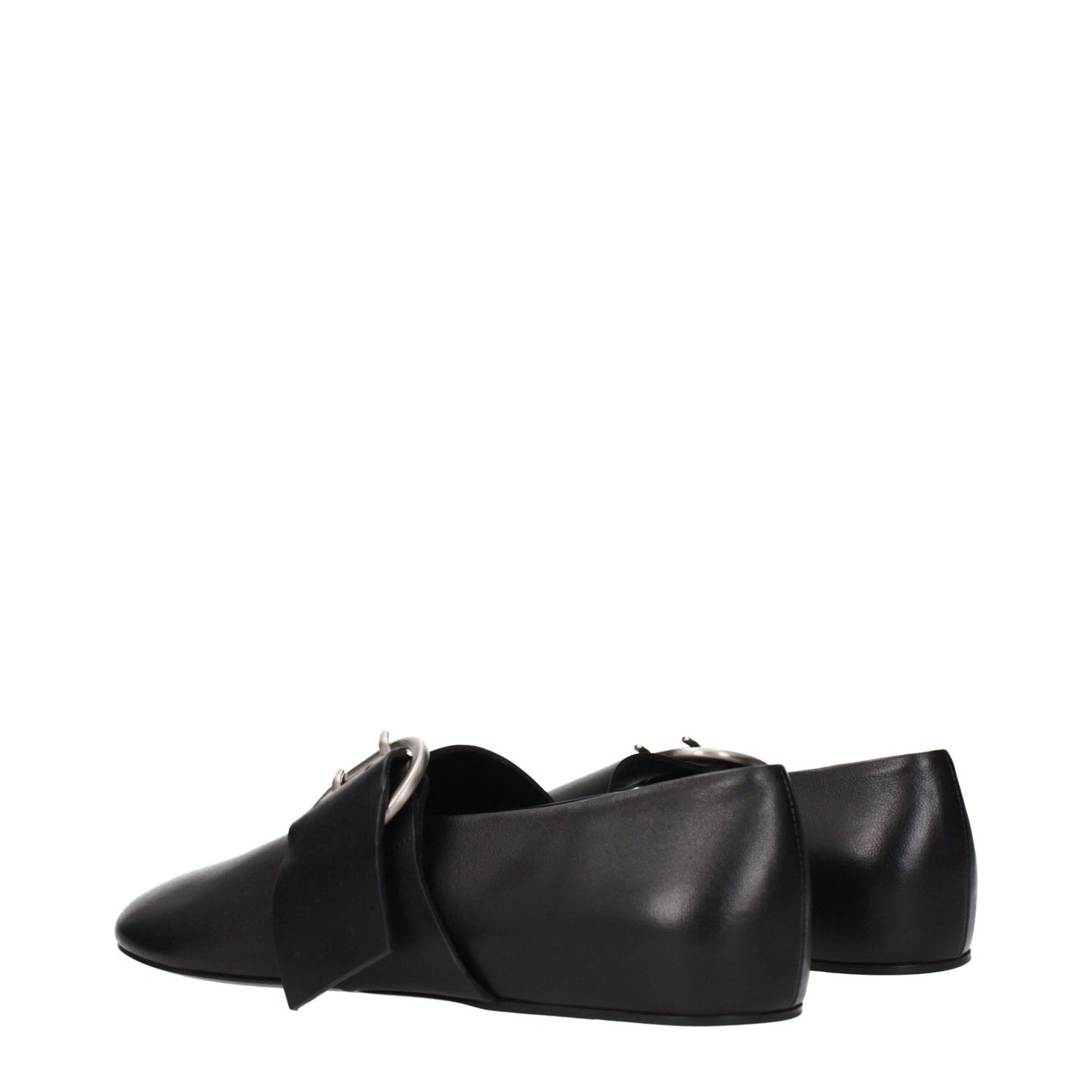 Jil Sander Black Leather Ballet Flats