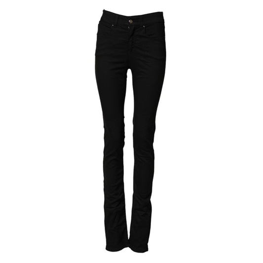 Armani Jeans Black Mid Waist Cotton Stretch Skinny Denim Jeans