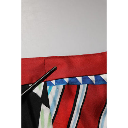 Dolce & Gabbana Multicolor Carretto Pattern Straight Pants