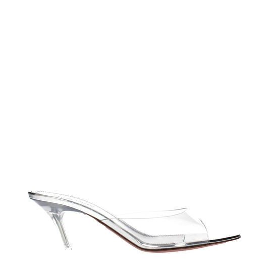 Amina Muaddi Transparent Pvc Stiletto Heel Sandals