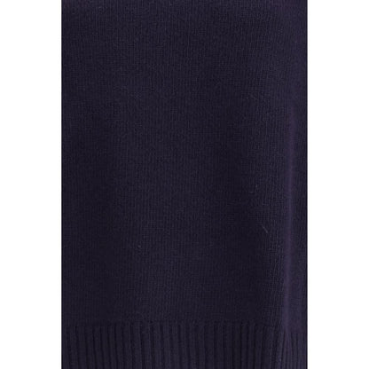 Max Mara Blue Fleece Wool Turtleneck