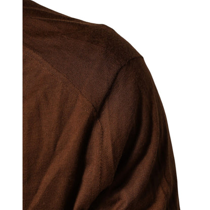Dolce & Gabbana Brown Cashmere Turtle Neck Pullover Sweater