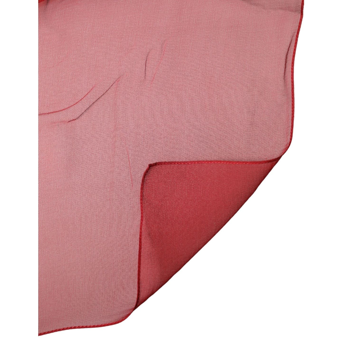 Dolce & Gabbana Red Stole Silk Neck Wrap Shawl Men Scarf