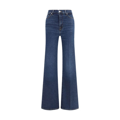 7FOR Blue Cotton Flared Jeans 1728,27,30,72470364320,7FOR,Blue,Clothing,Flared Jeans - Jeans Denim - Clothing,Jeans Denim - Clothing,New with tags,W29,Women