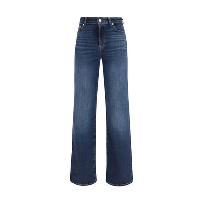 7FOR Blue Cotton Bootcut Jeans 1728,26,27,28,30,72470364320,7FOR,Blue,Bootcut Jeans - Jeans Denim - Clothing,Clothing,Jeans Denim - Clothing,New with tags,W24,W29,Women