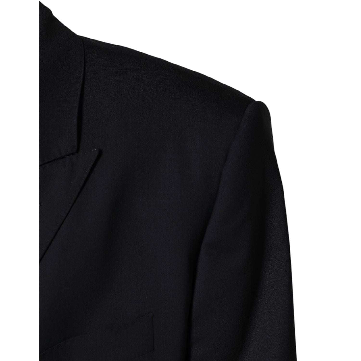 Dolce & Gabbana Blue Wool Double Breasted 2 Piece Men Suit