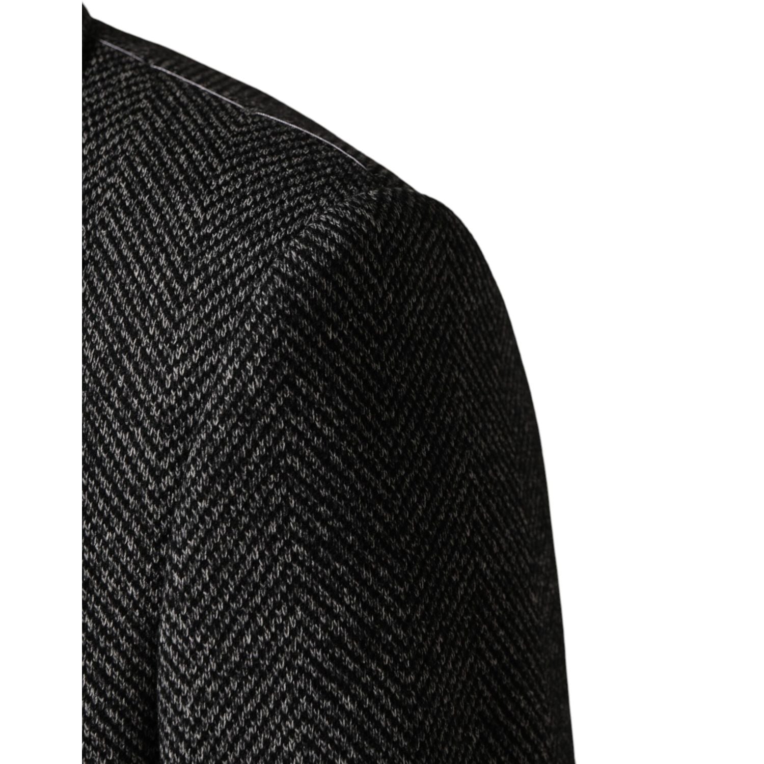 Dolce & Gabbana Gray Wool Blend Long Trench Coat Men Jacket