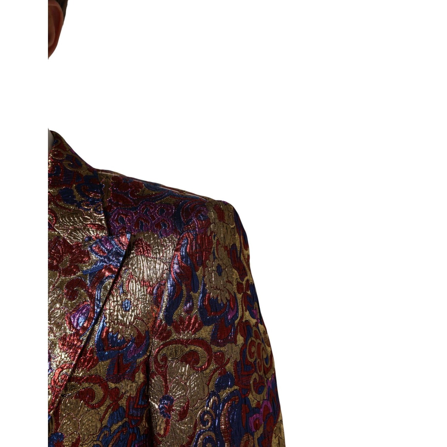 Dolce & Gabbana Multicolor Jacquard Single Breasted Blazer