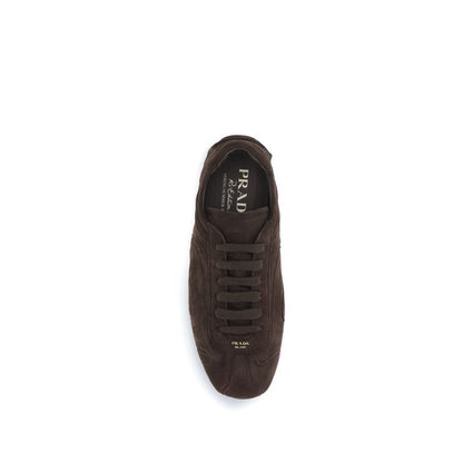 Prada Brown Calf Leather Bos Taurus Sneakers