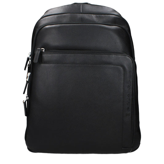 Piquadro Black Leather Backpack 1728,75667636384,Backpacks - Bags,Bags,Black,Men,New with tags,Piquadro