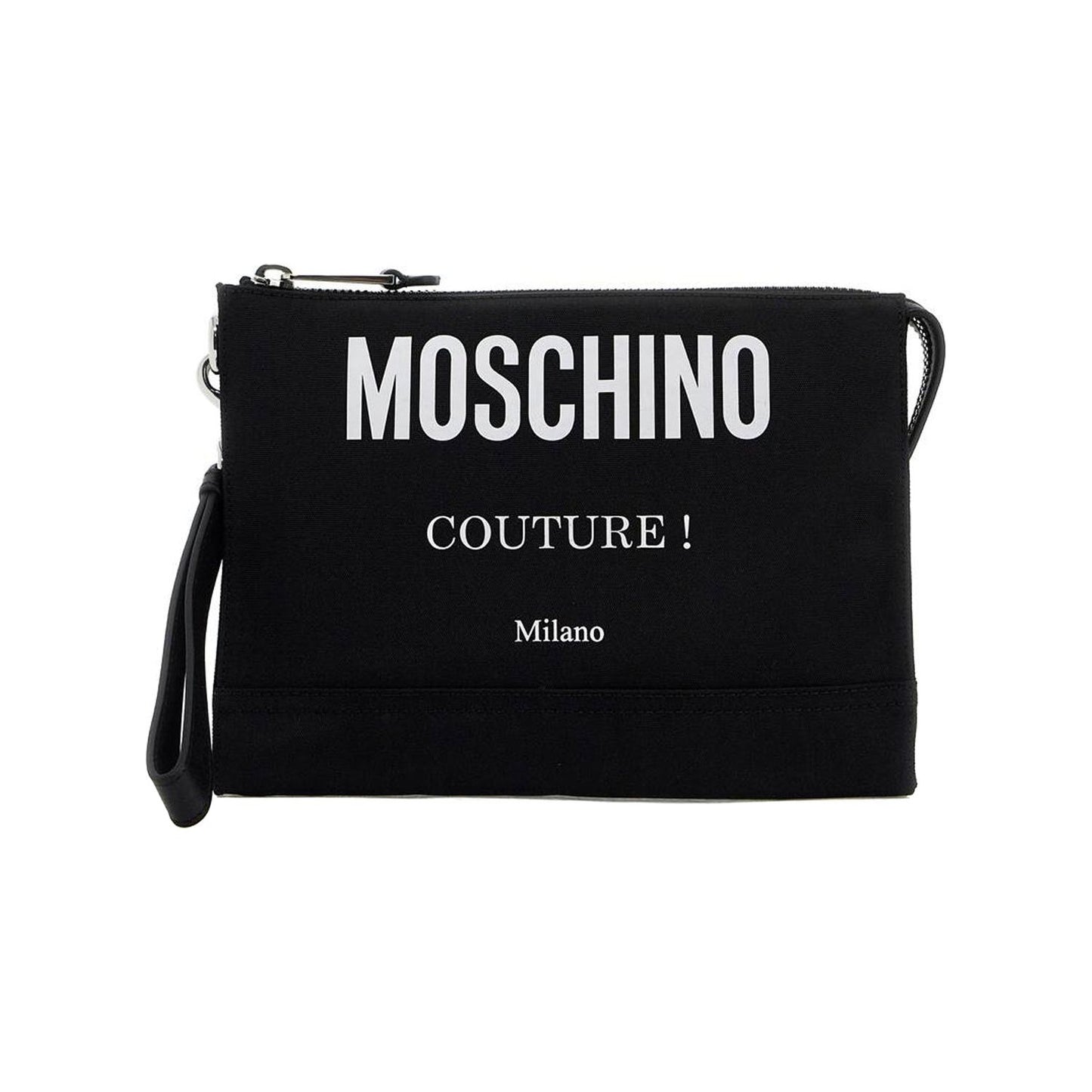 Moschino nylon logo pouch with zip Business & travel bags Moschino