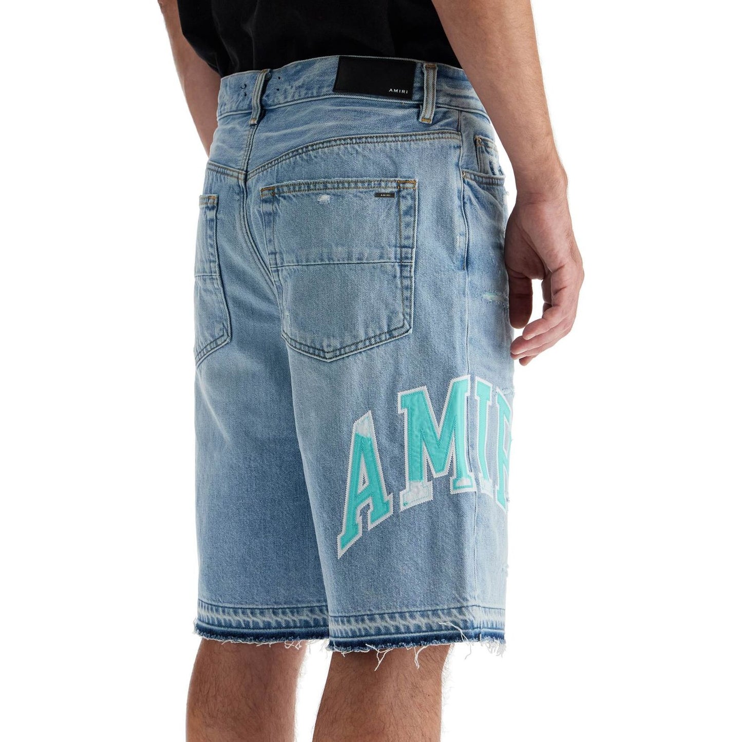 Amiri denim logo varsity bermuda shorts Short trousers Amiri